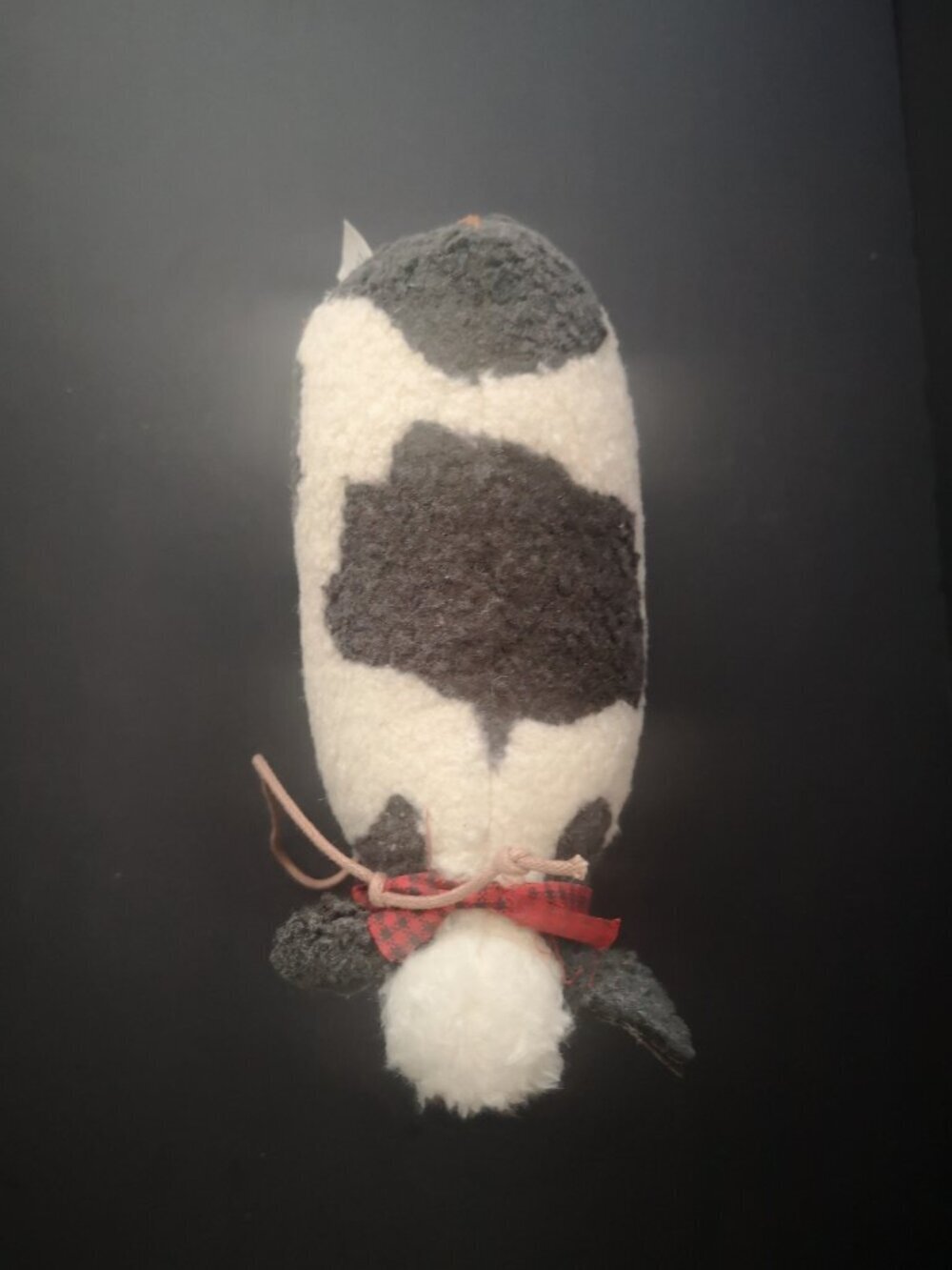 Hallmark "American Landscape" Plush Black & White Holstein Cow on Wood Base - Picture 3 of 9